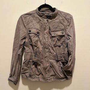 Loft Women’s Utility Military Style Jacket Taupe 8